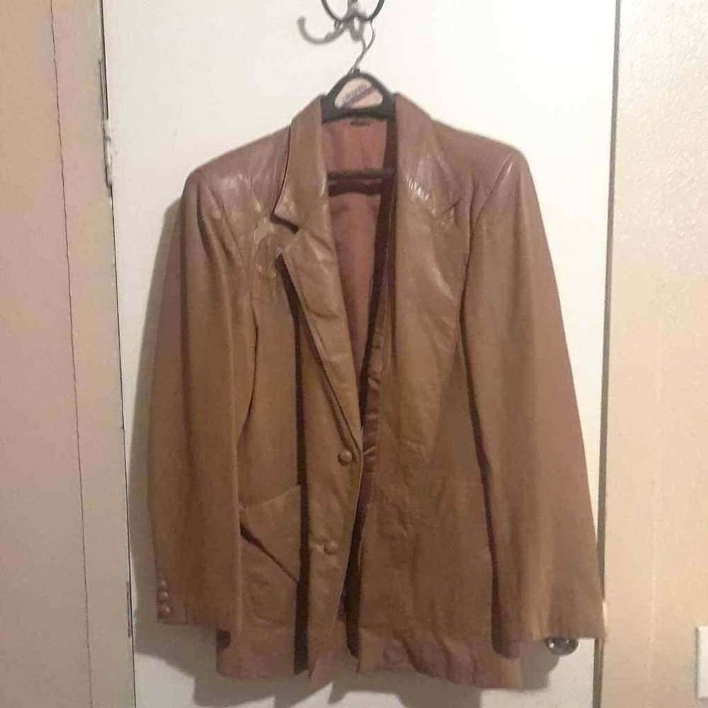 Pioneer Wear Mens Jacket Brown Cow Leather Water S